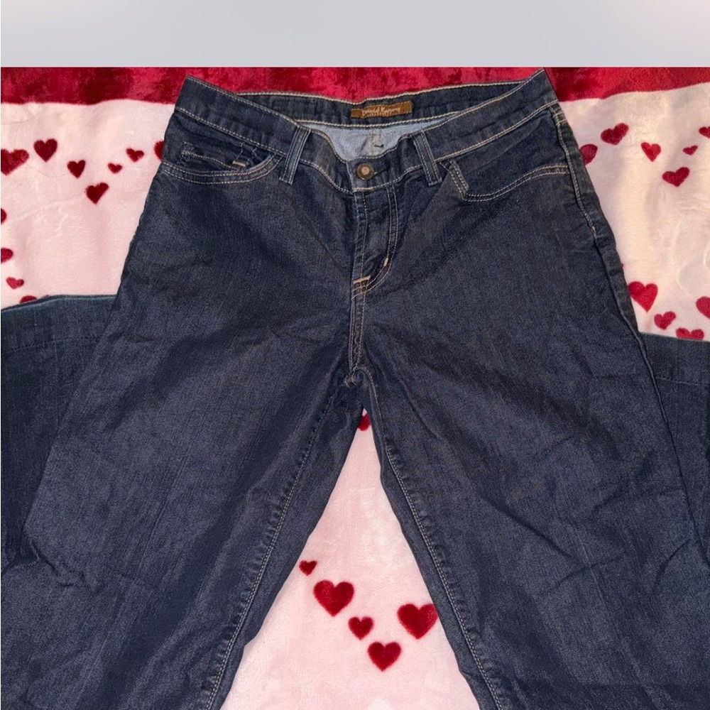 David Kahn Women's Dark Blue Straight Leg Jeans